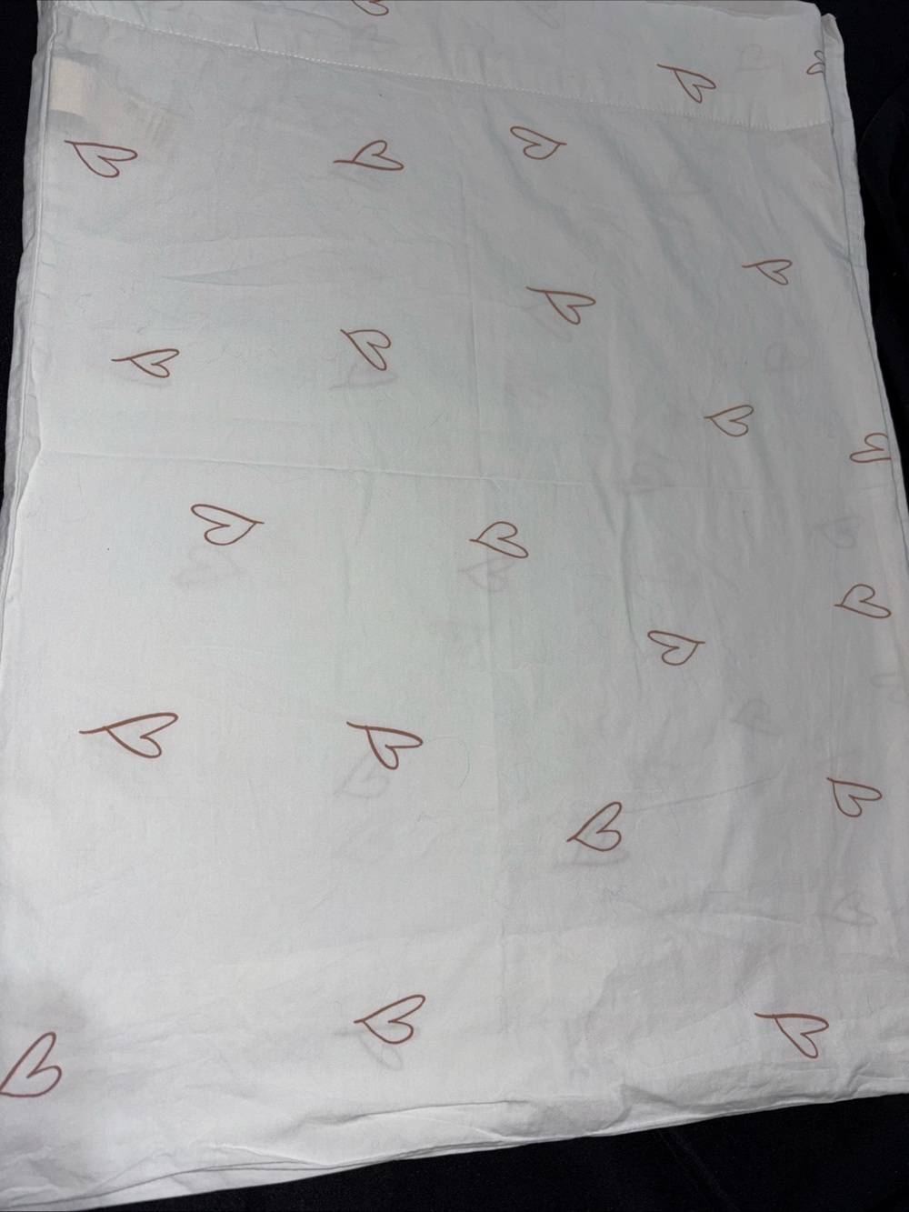 Leanne Ford for Crate&Barrel 2 pillowcases with maroon Heart Motif